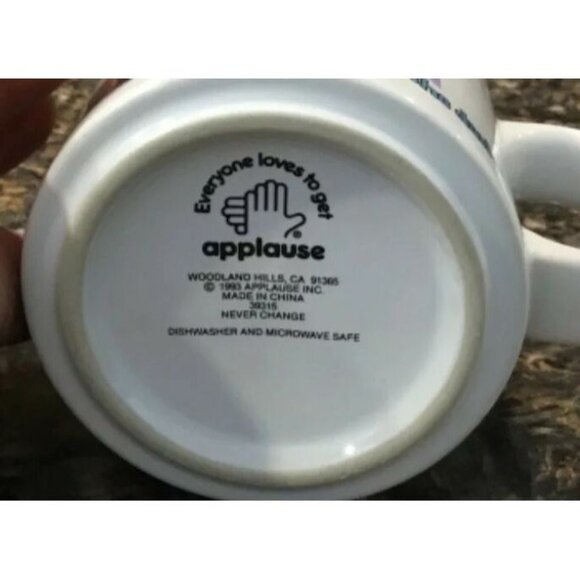 1993 Applause Mug THE JOYS OF PARENTHOOD Humor Diaper Parenting - Picture 3 of 4